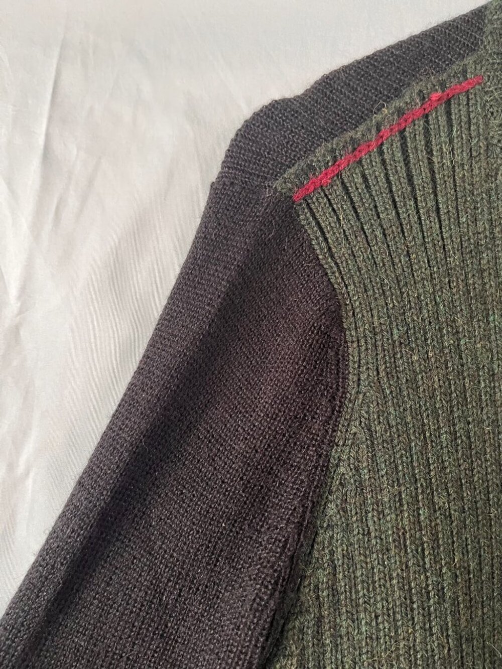 Eckhaus Latta Cardigan Black / Green Statement Knit Sweater - Picture 7 of 9